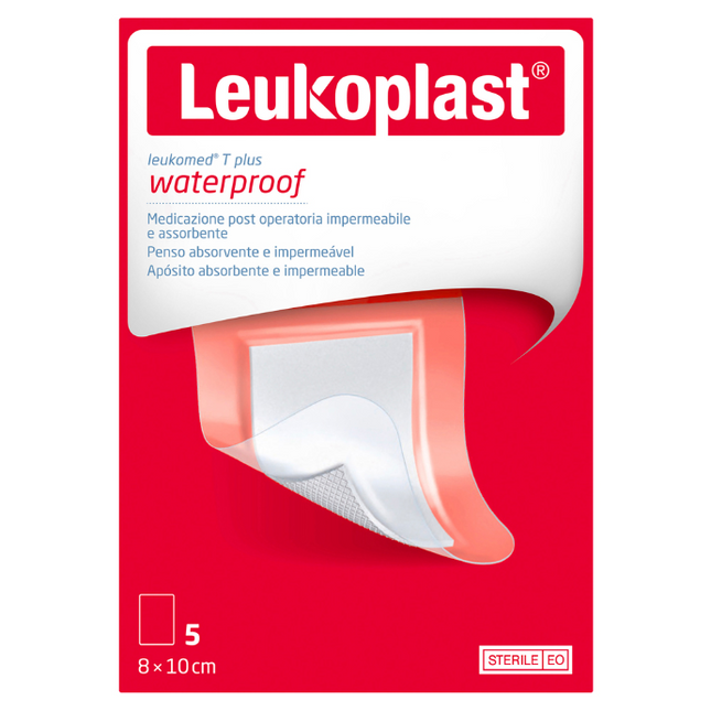 LEUKO Leukomed T Plus Sterile Post-Op 8cm x 10cm 5 Pack