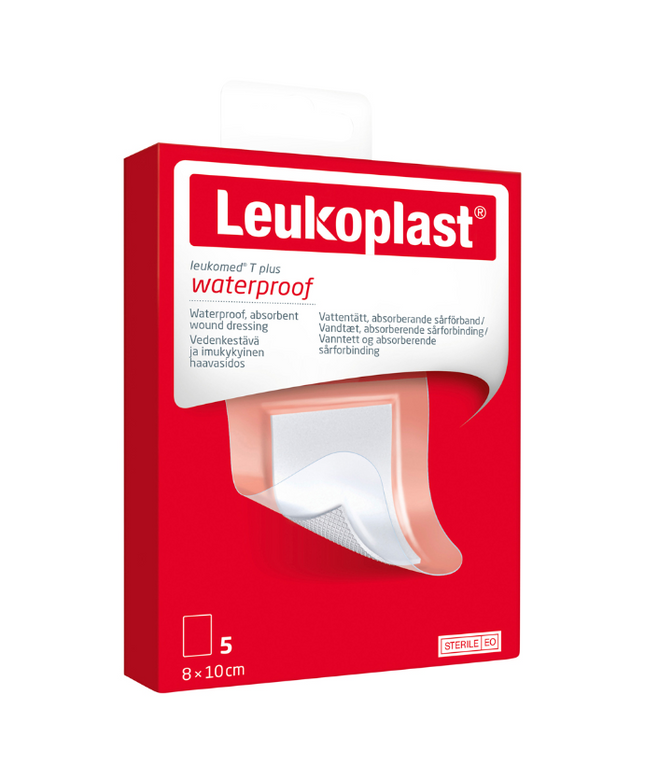 LEUKO Leukomed T Plus Sterile Post-Op 8cm x 10cm 5 Pack