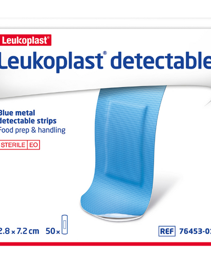 LEUKO Leukoplast Detectable First Aid Dressings 28mm x 72mm 50 Pack
