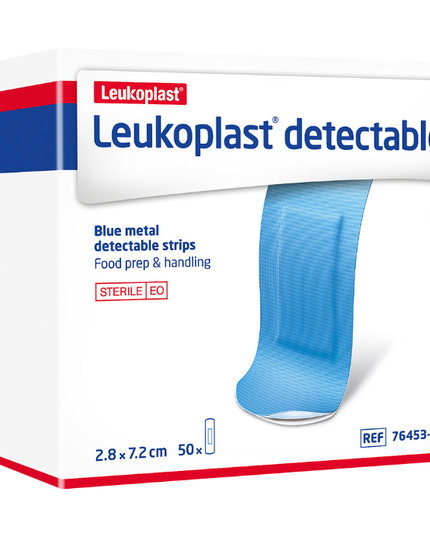 LEUKO Leukoplast Detectable First Aid Dressings 28mm x 72mm 50 Pack