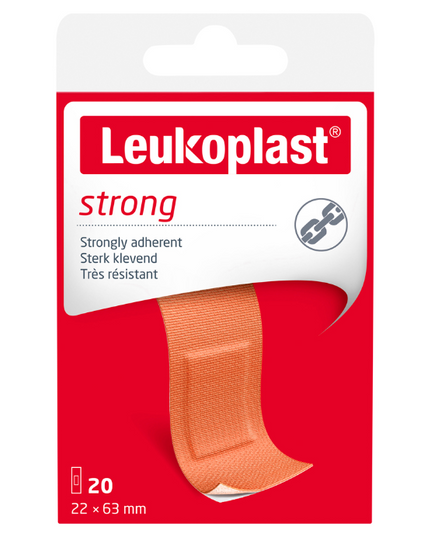 LEUKO Leukoplast Strong First Aid Dressings 22mm x 63mm 20 Pack