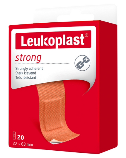 LEUKO Leukoplast Strong First Aid Dressings 22mm x 63mm 20 Pack