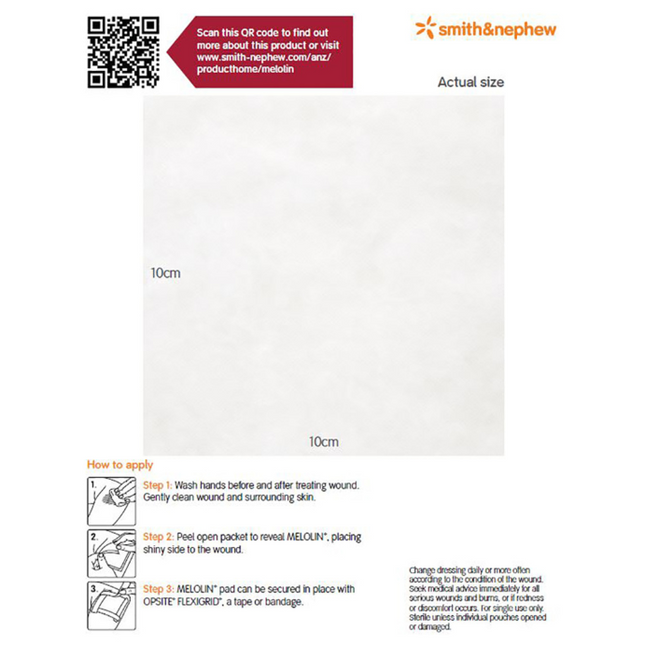 MELOLIN 10cm x 10cm 100 Pack