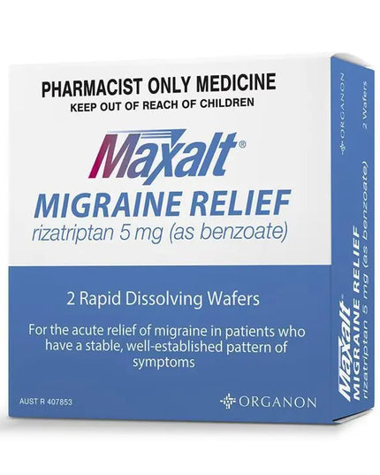 Maxalt Migraine Relief 5mg Wafer 2 Pack (S3)