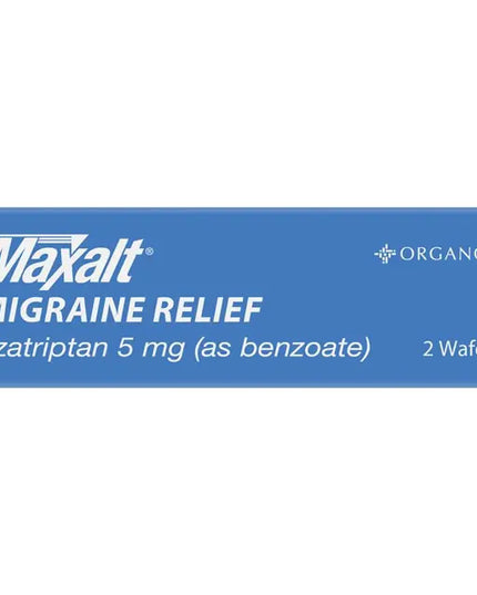 Maxalt Migraine Relief 5mg Wafer 2 Pack (S3)