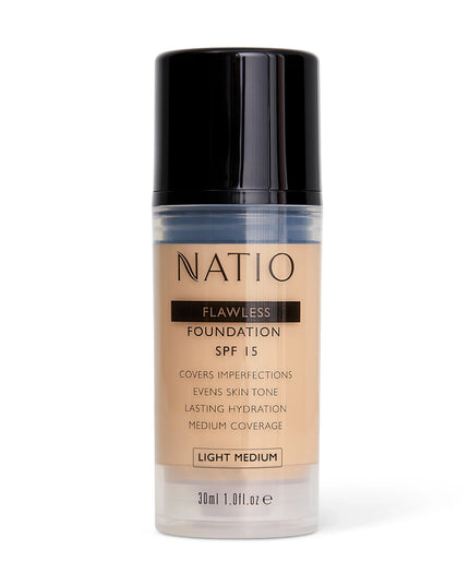 Natio Flawless Foundation SPF 15 Light Medium 30ml