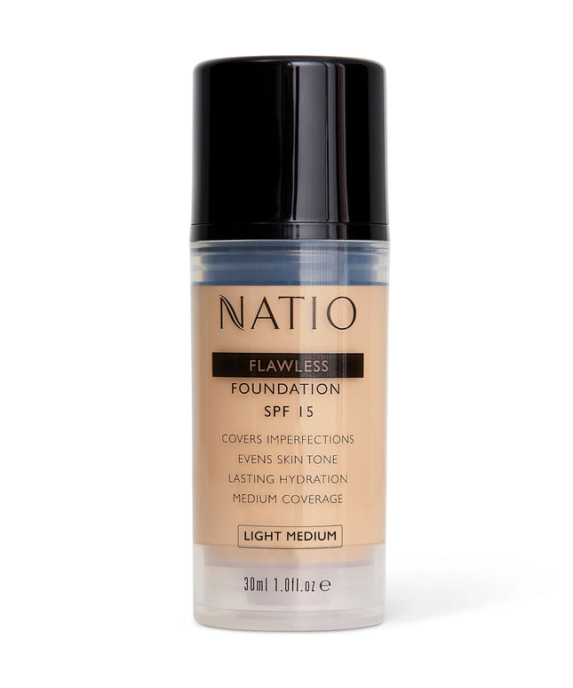 Natio Flawless Foundation SPF 15 Light Medium 30ml