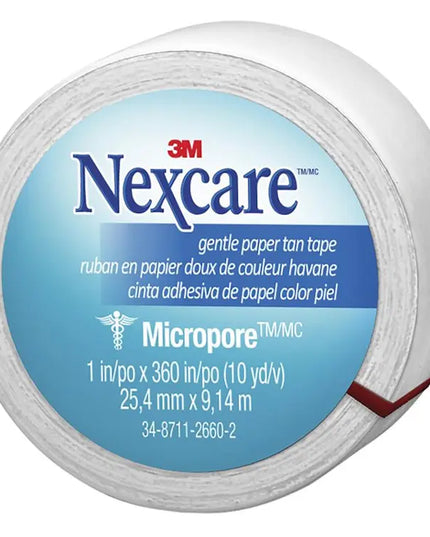 NEXCARE Micropore™ First Aid Tape White 25.4mm x 9.1 Metres 1 Roll