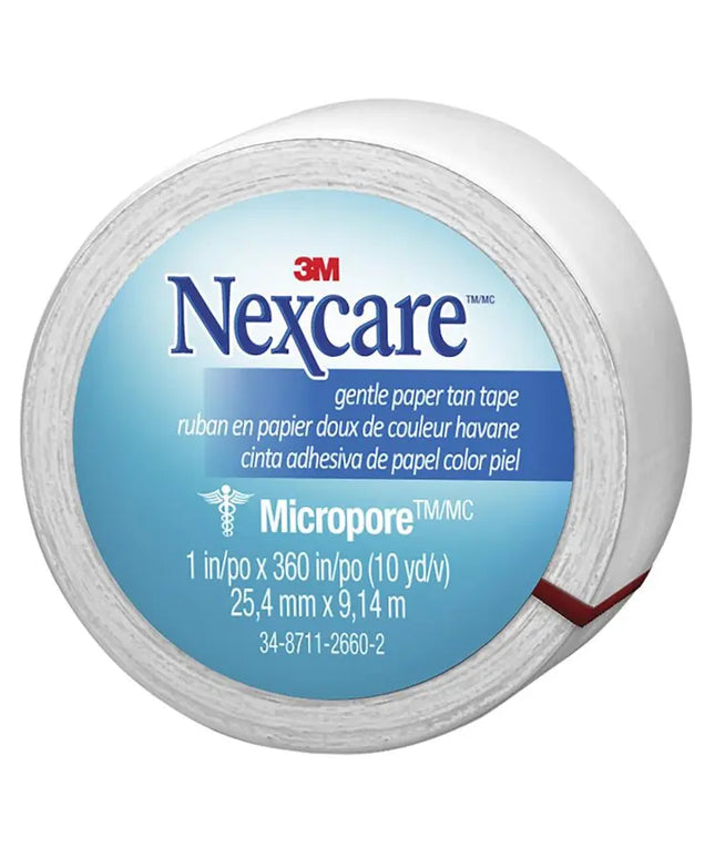 NEXCARE Micropore™ First Aid Tape White 25.4mm x 9.1 Metres 1 Roll