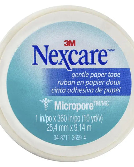 NEXCARE Micropore™ First Aid Tape White 25.4mm x 9.1 Metres 1 Roll