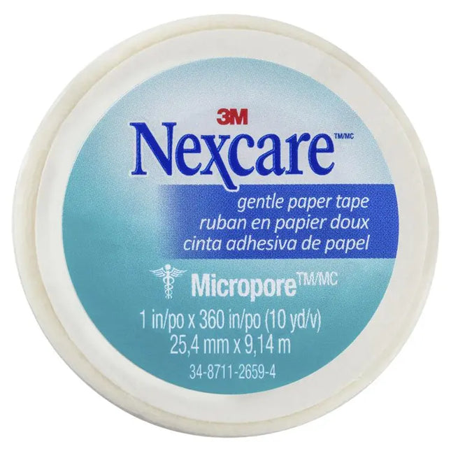 NEXCARE Micropore™ First Aid Tape White 25.4mm x 9.1 Metres 1 Roll