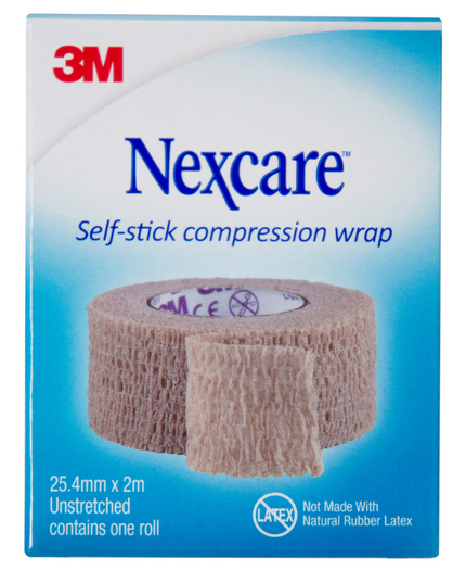 NEXCARE Self Stick Compression Wrap 25mm Unstretched 2 Metres