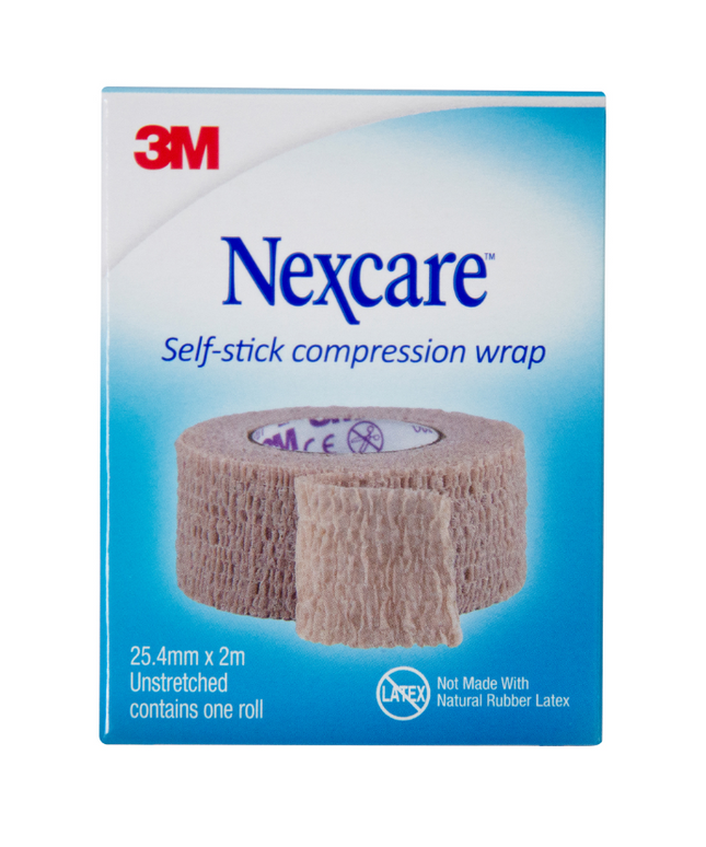 NEXCARE Self Stick Compression Wrap 25mm Unstretched 2 Metres