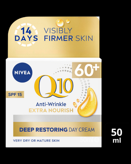 NIVEA Q10 Anti-Wrinkle + Replenishing Mature Day Cream SPF15 50mL