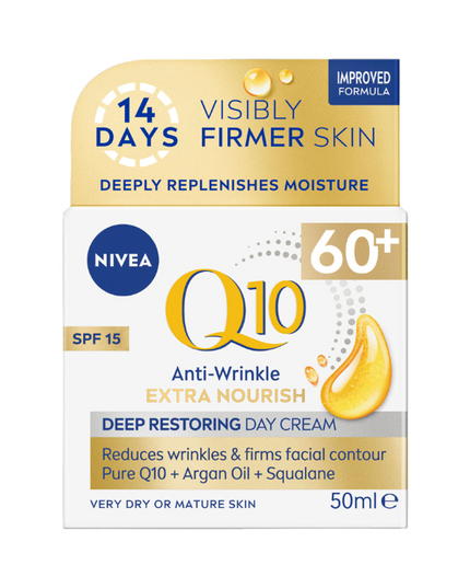 NIVEA Q10 Anti-Wrinkle + Replenishing Mature Day Cream SPF15 50mL