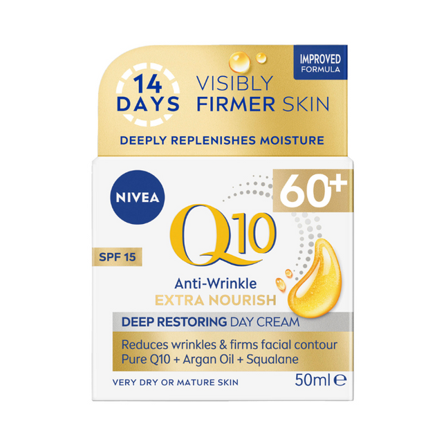 NIVEA Q10 Anti-Wrinkle + Replenishing Mature Day Cream SPF15 50mL