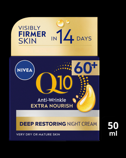 NIVEA Q10 Anti-Wrinkle + Replenishing Mature Night Cream 50mL