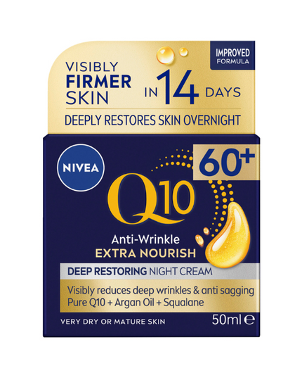 NIVEA Q10 Anti-Wrinkle + Replenishing Mature Night Cream 50mL