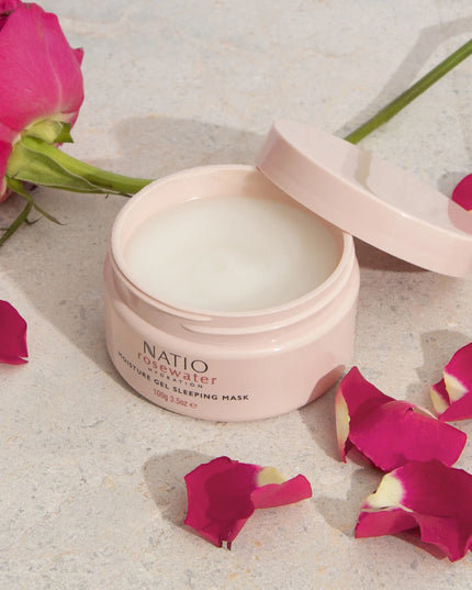 Natio Rosewater Hydration Moisture Gel Sleeping Mask 100g