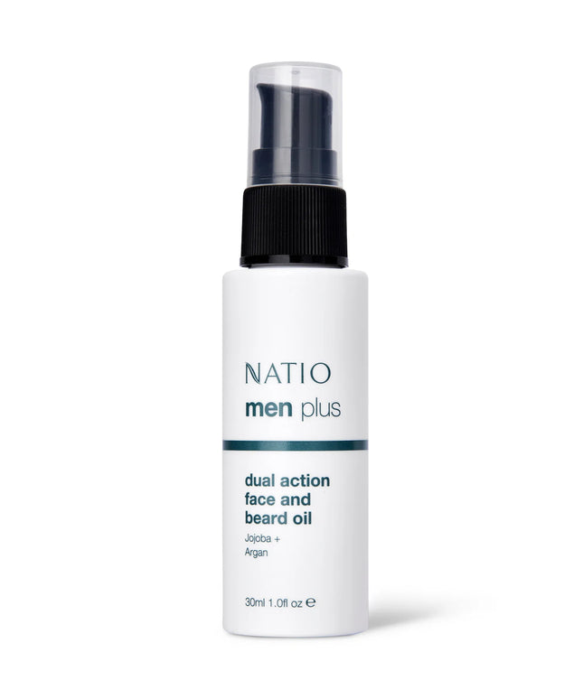 Natio Men Plus Dual Action Face and Beard Oil 30mL