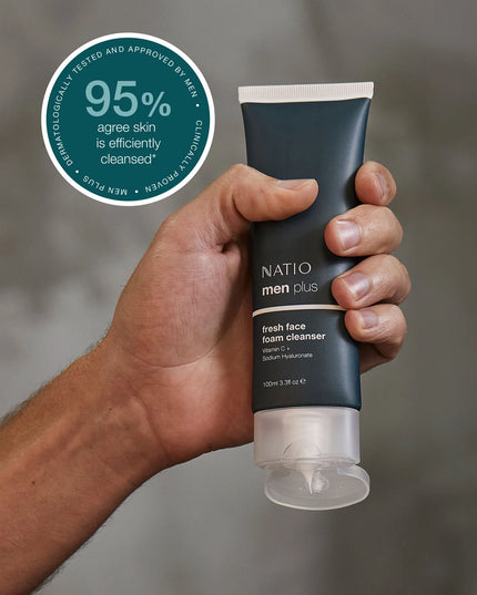 Natio Men Plus Fresh Face Foam Cleanser 100mL