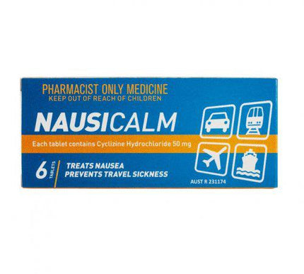 Nausicalm 50mg - 6 Tablets