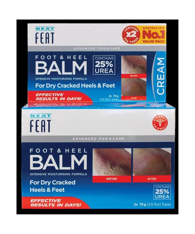 Neat Feat Foot & Heel Balm 2x75g Tubes