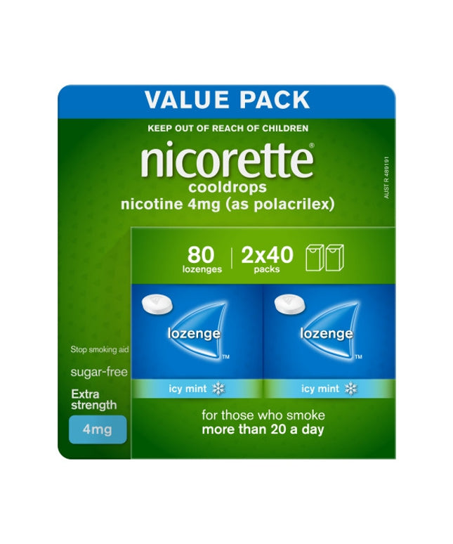 Nicorette Cool Drops 4mg 80 pack