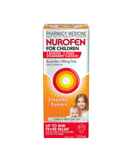 Nurofen For Children 3 months - 5 years Strawberry Flavour 100mL