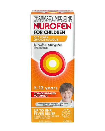 Nurofen For Children 5-12 Years Orange Flavour 100mL