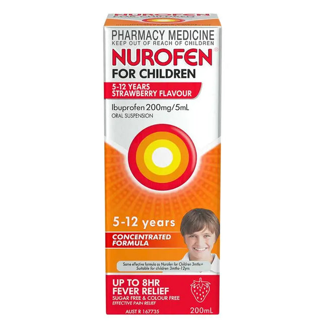 Nurofen For Children 5-12 Years Strawberry Flavour 100mL