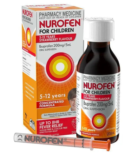 Nurofen For Children 5-12 Years Strawberry Flavour 100mL