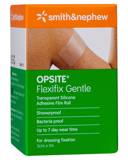 OPSITE Flexifix Gentle Transparent Silicone Adhesive Film 5cm x 1m 1 Roll