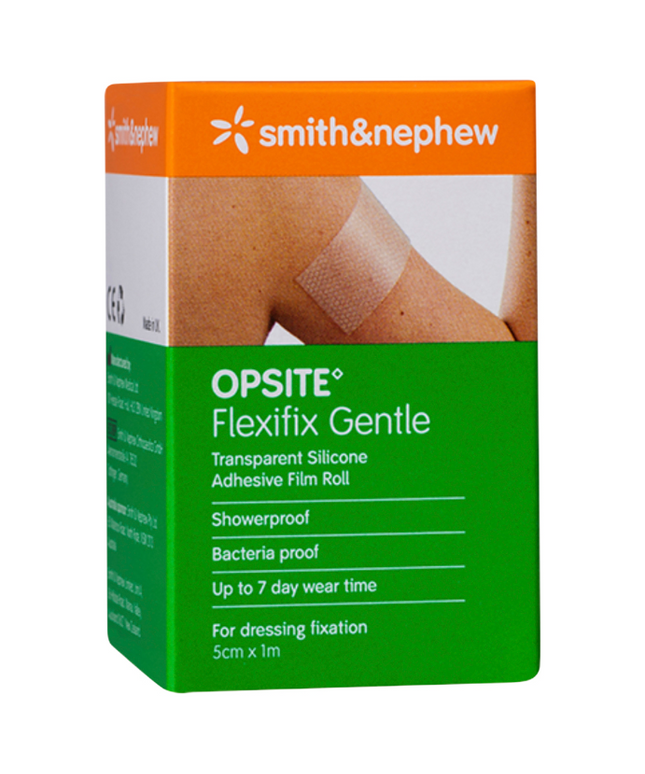 OPSITE Flexifix Gentle Transparent Silicone Adhesive Film 5cm x 1m 1 Roll
