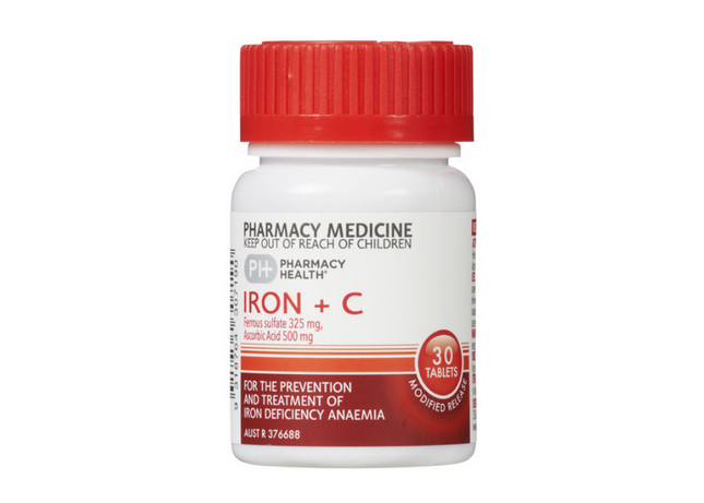 Pharmacy Health Iron + C 30 Tablets