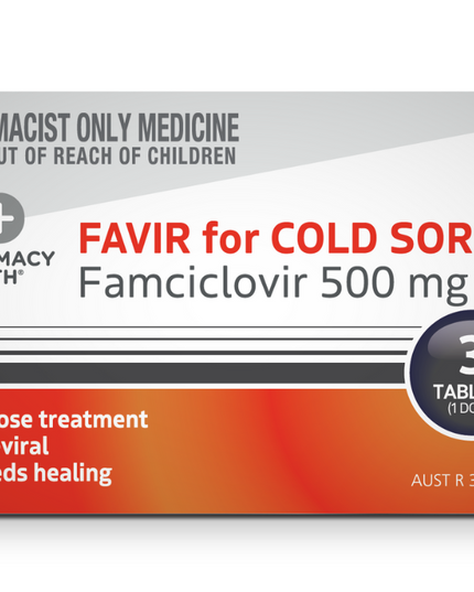 PHARMACY HEALTH Favir For Cold Sores 3 Tablets