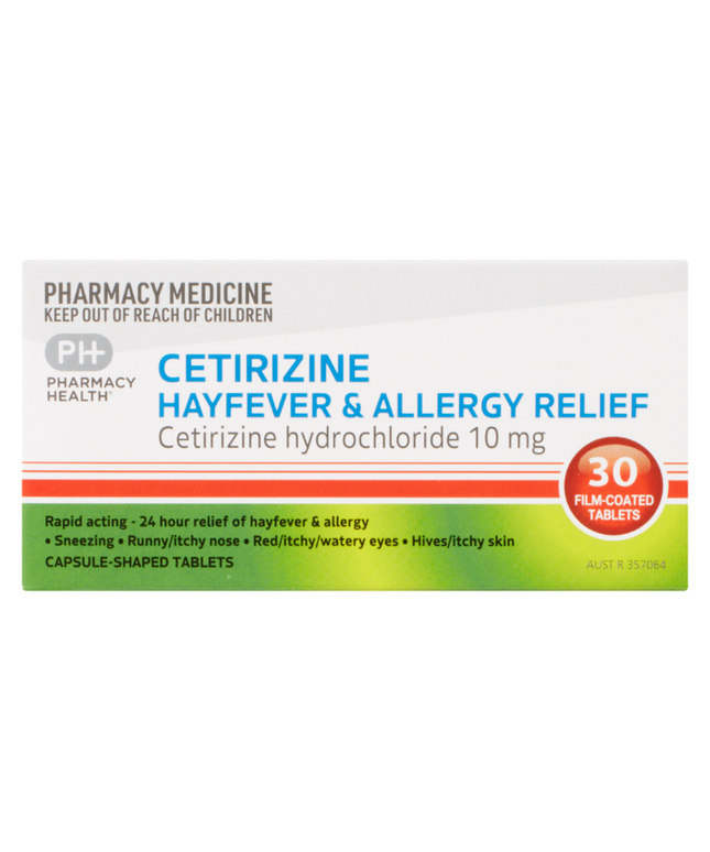 PHARMACY HEALTH Cetirizine 10mg 30 Tablets