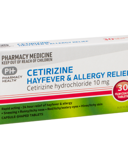PHARMACY HEALTH Cetirizine 10mg 30 Tablets
