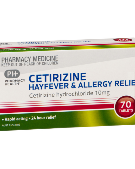 PHARMACY HEALTH Cetirizine 10mg 70 Tablets