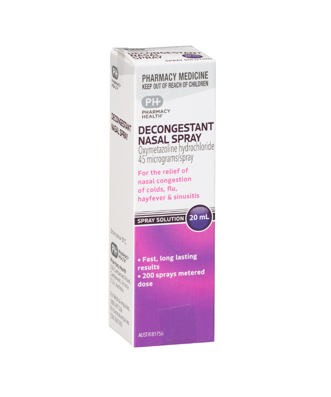 PHARMACY HEALTH Decongestant Nasal Spray 20mL