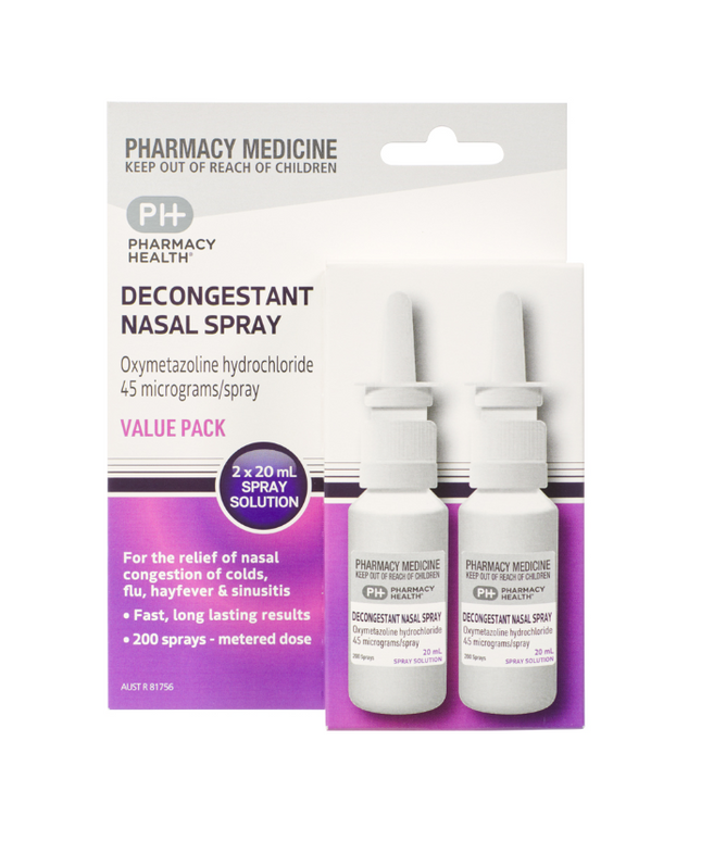 PHARMACY HEALTH Decongestant Nasal Spray Value Pack