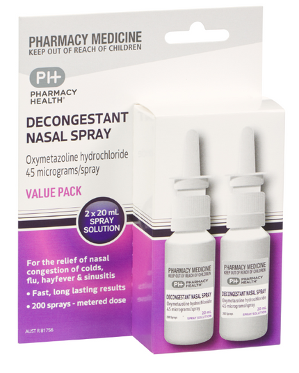 PHARMACY HEALTH Decongestant Nasal Spray Value Pack