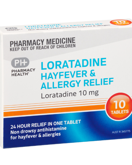 PHARMACY HEALTH Loratadine 10mg 10 Tablets