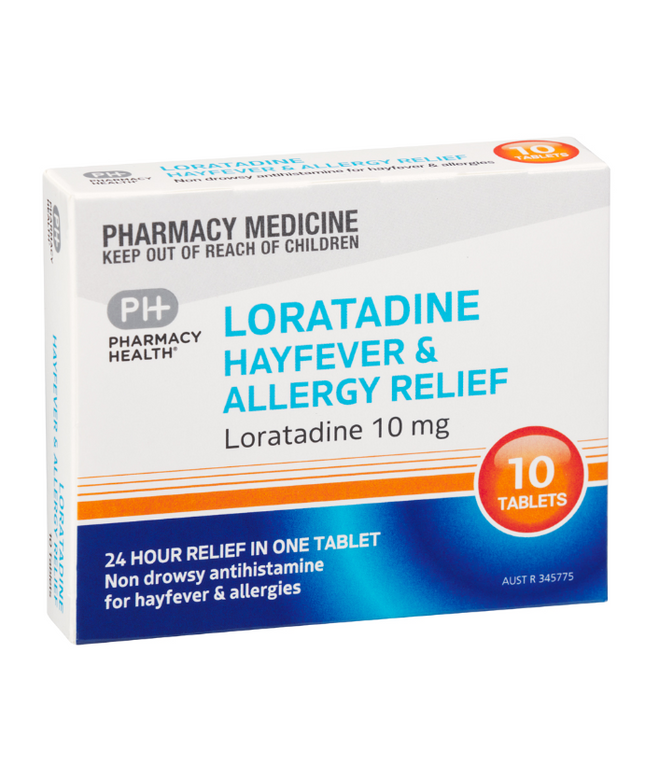 PHARMACY HEALTH Loratadine 10mg 10 Tablets