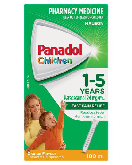 Panadol Children 1-5 Years Orange Flavour 100mL