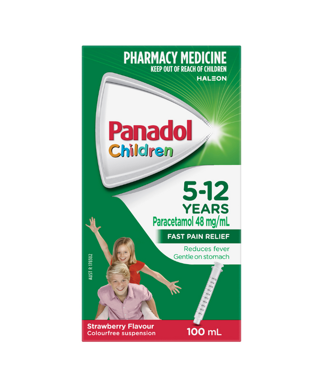 Panadol Children 5-12 Years Strawberry Flavour 100mL