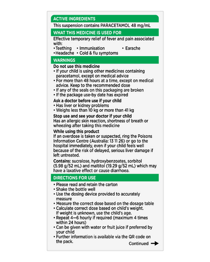 Panadol Children 5-12 Years Strawberry Flavour 100mL