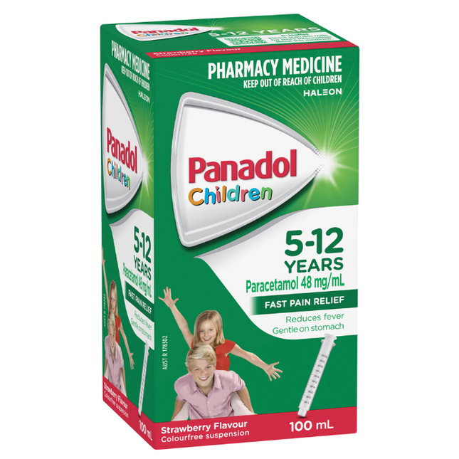 Panadol Children 5-12 Years Strawberry Flavour 100mL