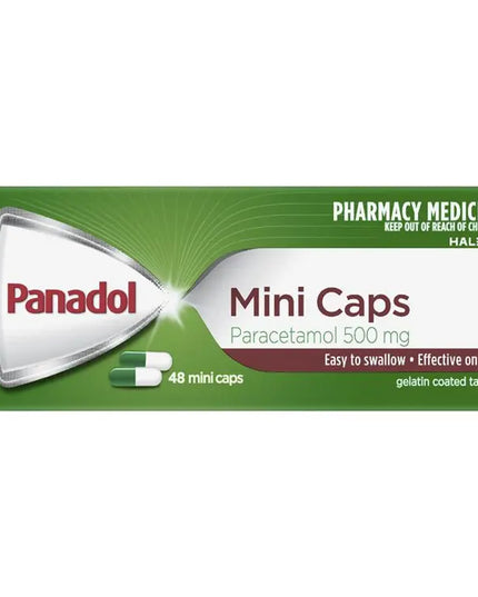 Panadol Paracetamol Pain Relief 500mg Mini 48 Capsules