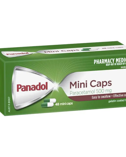 Panadol Paracetamol Pain Relief 500mg Mini 48 Capsules